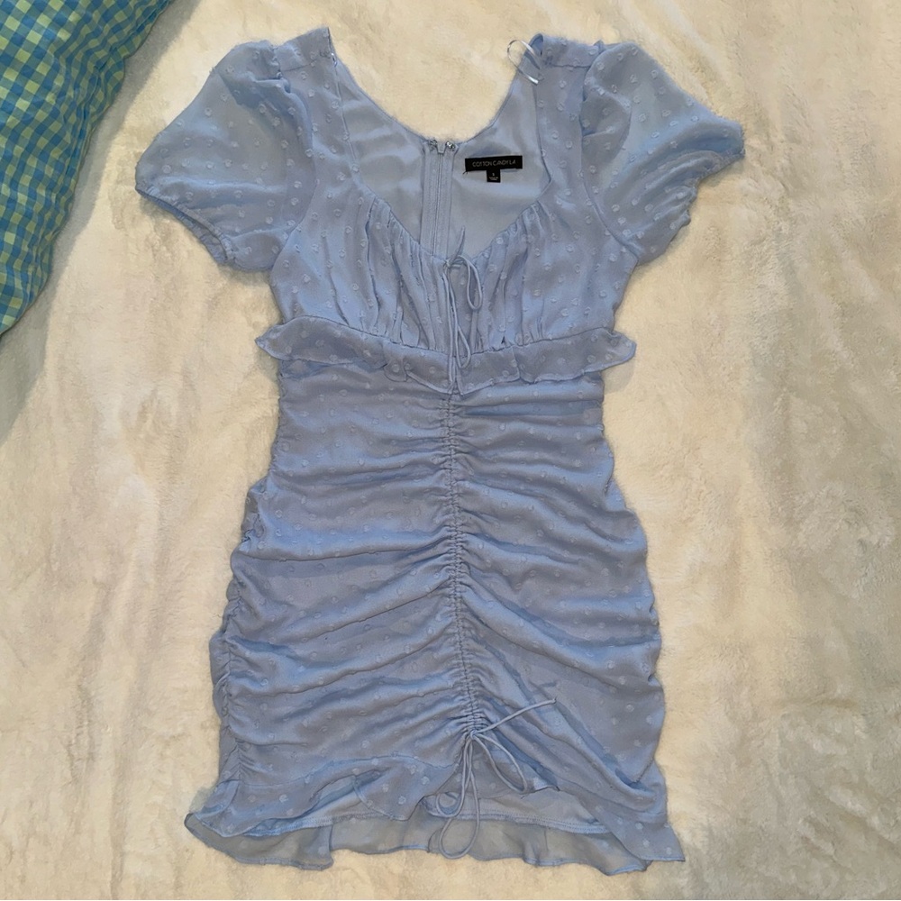 Boutique Light Blue Mini Dress